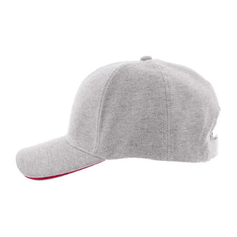 Casquette baseball en coton piqué unie avec visière sandwich