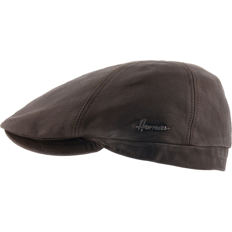 casquette homme en cuir herman