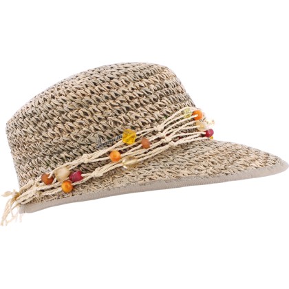 casquette n paille femme été avec decor perles