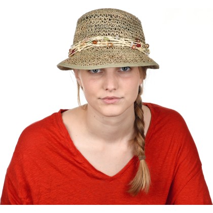 seagrass cap with scarf