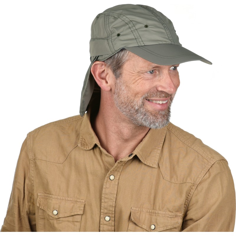 casquette homme de randonnée avec protection nuque