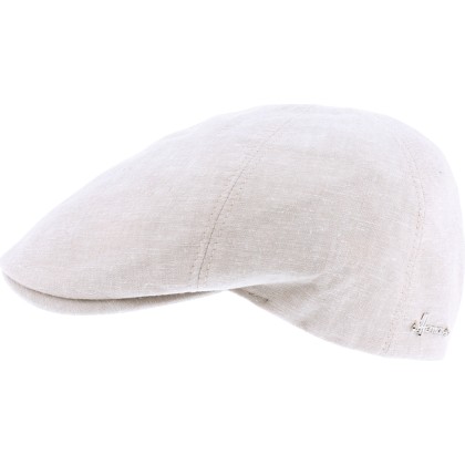 Casquette plate unie avec tissu à motif sous la visière