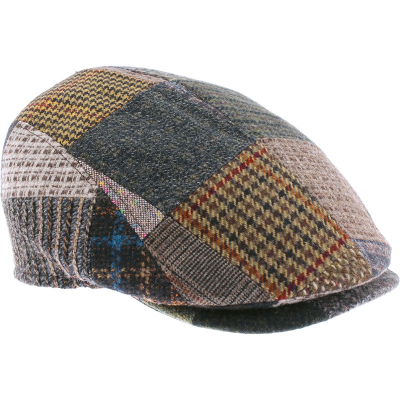 Casquette plate en patchwork