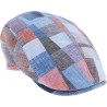 Casquette plate en patchwork de tissu