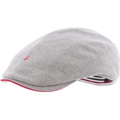 Casquette plate en coton piqué unie avec visière sandwich