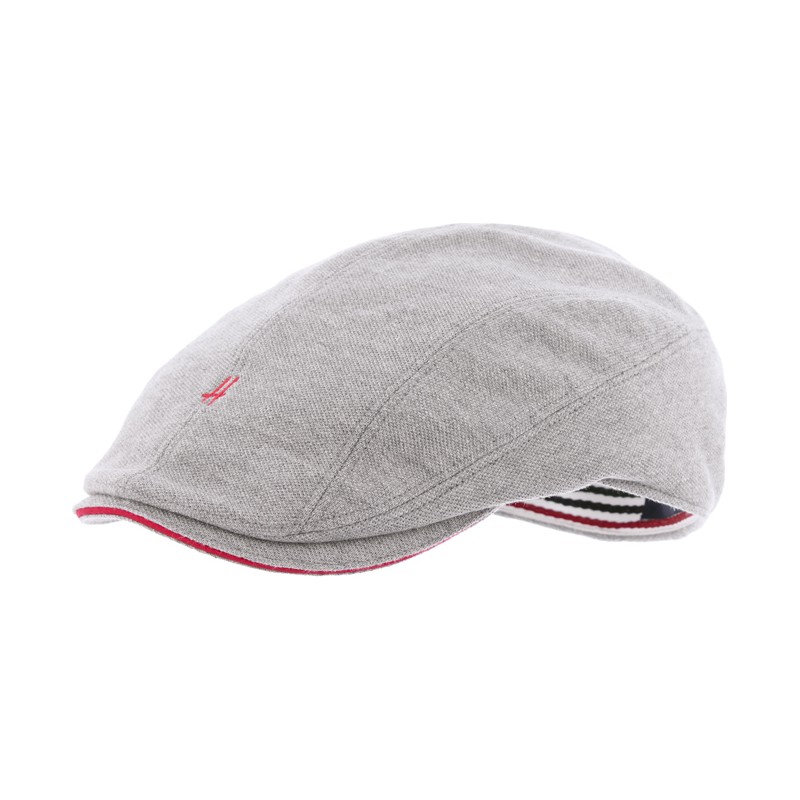 Casquette plate en coton piqué unie avec visière sandwich