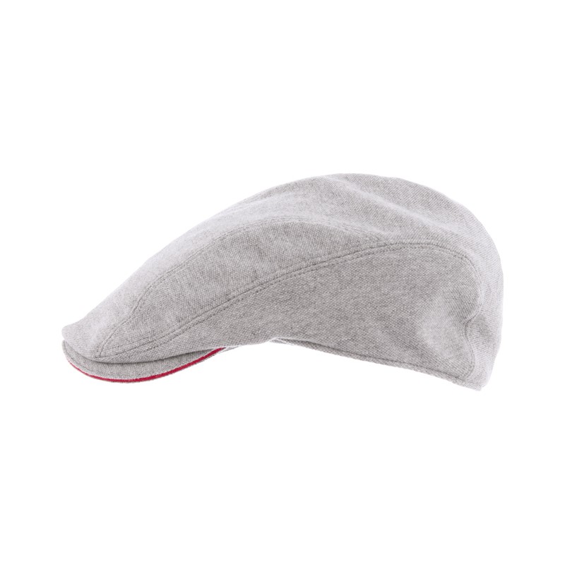 Casquette plate en coton piqué unie avec visière sandwich