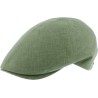 Plain color flat cap with pattern fabric under peak