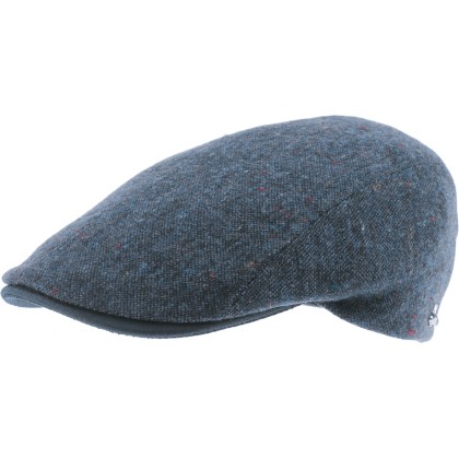 Casquette plate en laine vierge unie