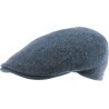 Casquette plate en laine vierge unie