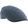 Casquette plate en laine vierge unie
