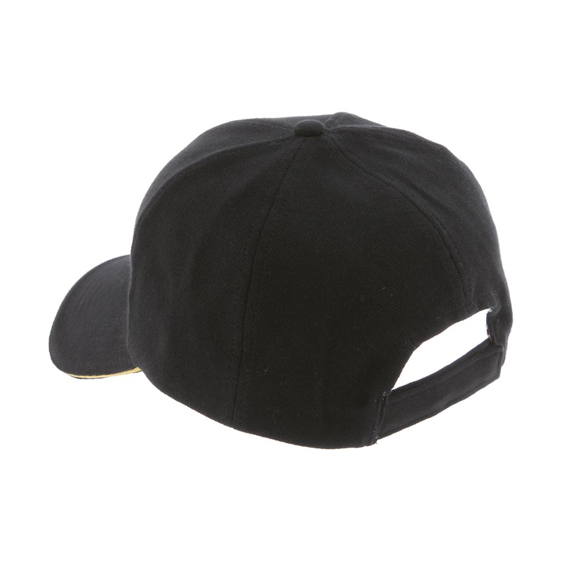 Casquette baseball en coton piqué unie avec visière sandwich