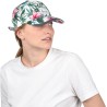 Casquette baseball à motif tropical fleuri avec badge r