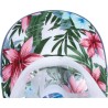 Casquette baseball à motif tropical fleuri avec badge r