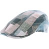 Casquette plate en patchwork de tissu