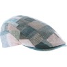 Casquette plate en patchwork de tissu