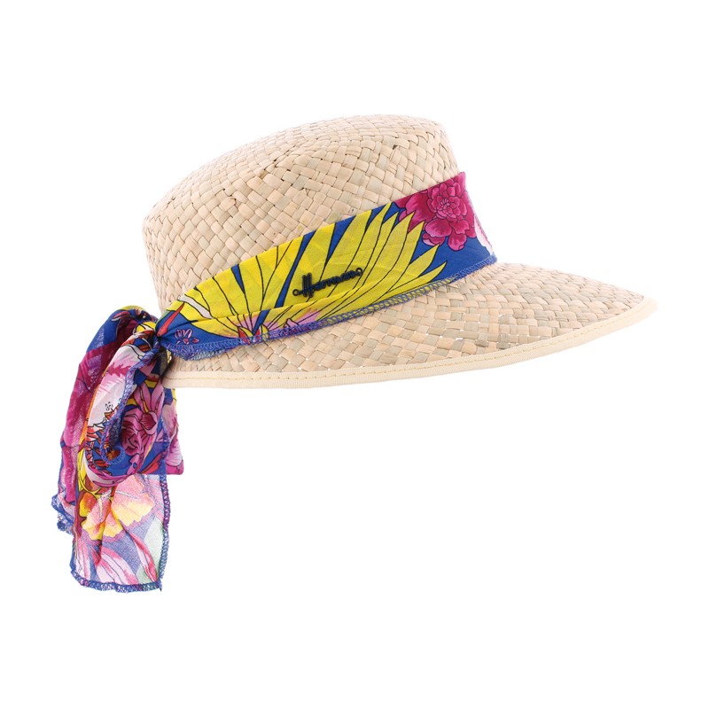 seagrass cap with scarf