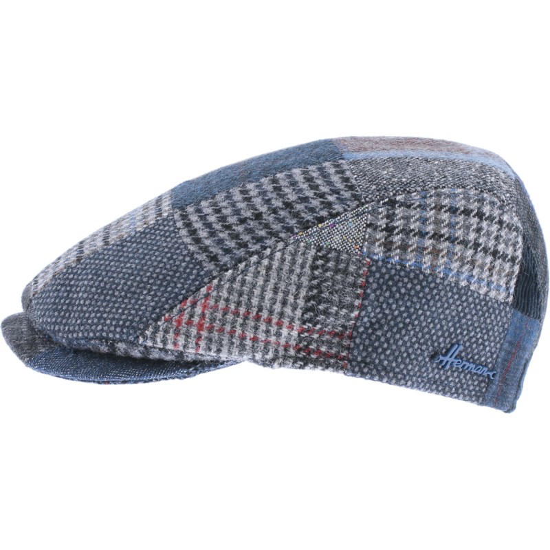 Casquette plate en patchwork