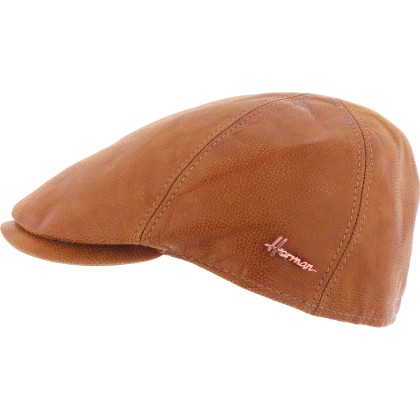 Casquette en cuir souple unie