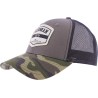 Trucker cap, camo visor, plastic closing "snapback"