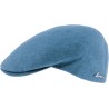 Plain color flat cap with pattern fabric under peak