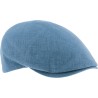 Plain color flat cap with pattern fabric under peak