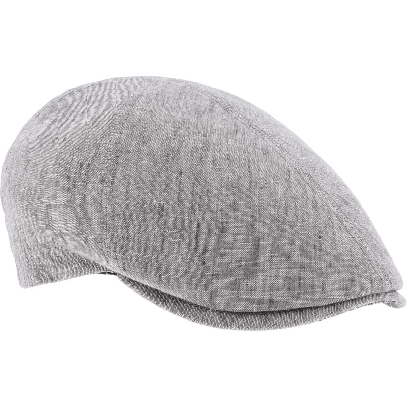 Casquette plate unie avec tissu à motif sous la visière