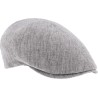 Plain color flat cap with pattern fabric under peak