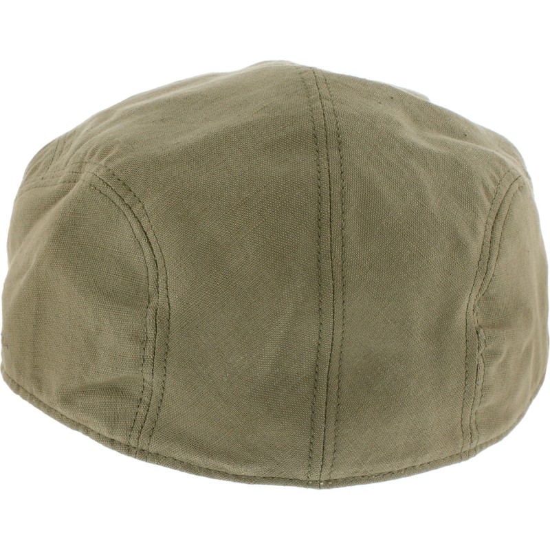 casquette herman en lin coton coloris kaki vert