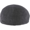 Plain color flat cap with pattern fabric under peak