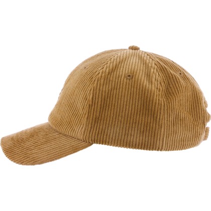casquette homme baseball en velours beige