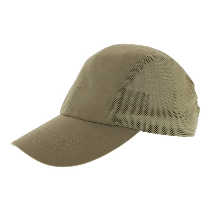 Casquette microfibre unie avec filets sur côté