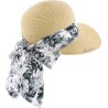 casquette femme ete avec ruban fleurs