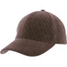 Casquette forme baseball en velours uni