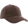 Casquette forme baseball en velours uni