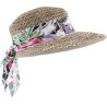 casquette en paille femme avec foulard