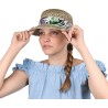 casquette femme en paille naturelle
