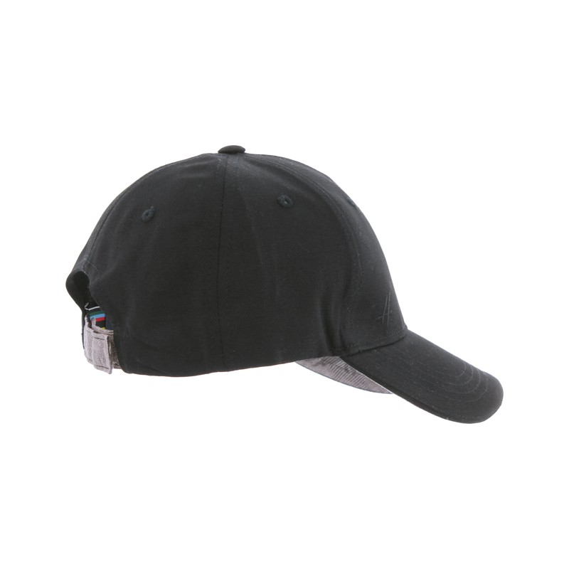 Casquette baseball en coton unie avec dessous de visière imprimée régl