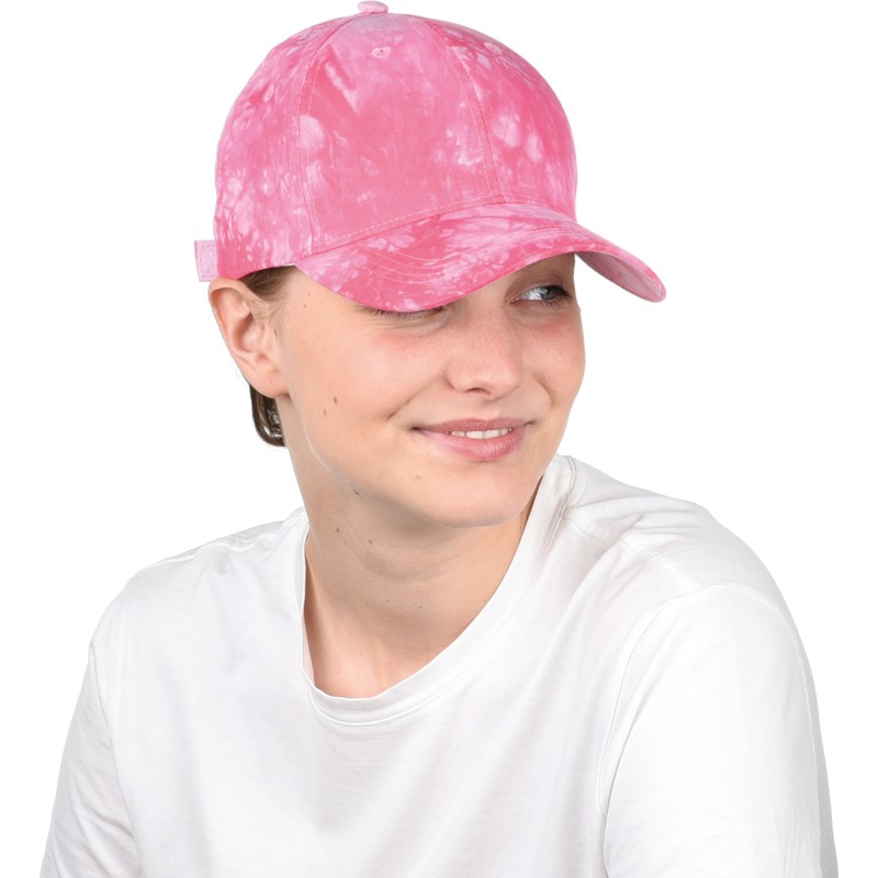 Casquette baseball en coton teinté façon tie and dye