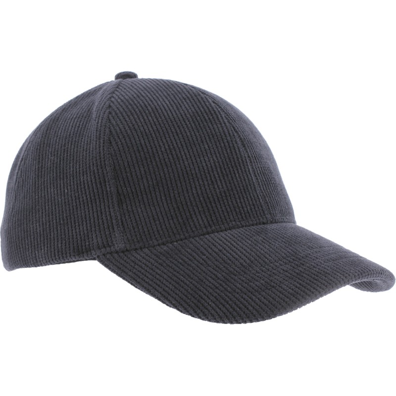 Casquette forme baseball en velours uni