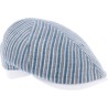 6-panels striped cap, with pattern fabric peak and back band, made of