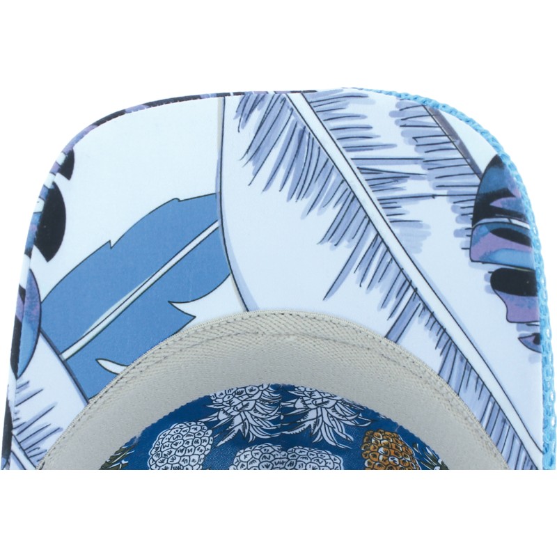 Tropical pattern  baseball cap and plain mesh with velcro closing