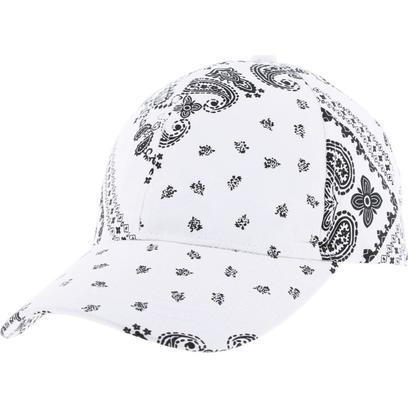 Bandana pattern baseball cap with velcro closing