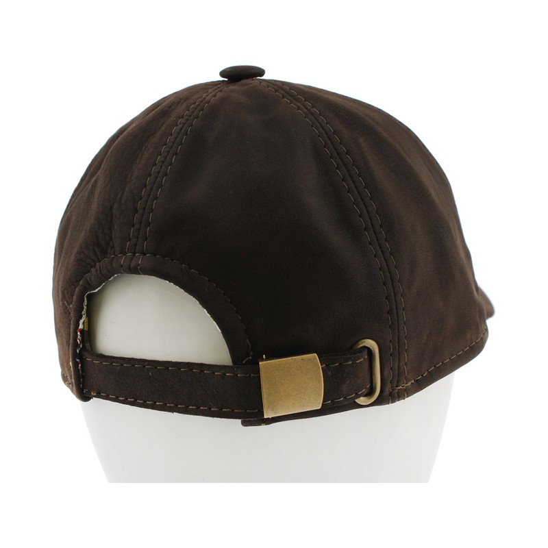 casquette baseball homme herman en cuir marron