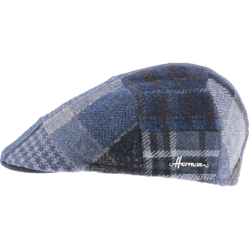casquette homme tendance en patchwork de tissu