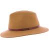 Large Brim felt hat with laether belt.