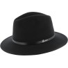 Large Brim felt hat with laether belt.