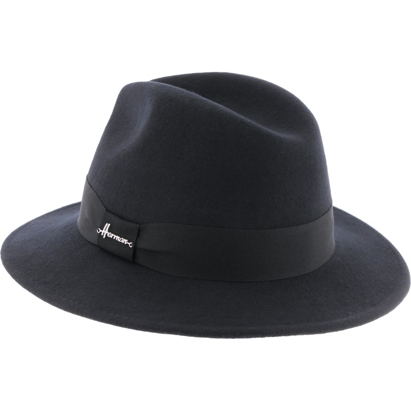 chapeau mixte en feutre noir