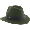 Chapeau adulte grand bord coupé cousu uni avec gros grain noir