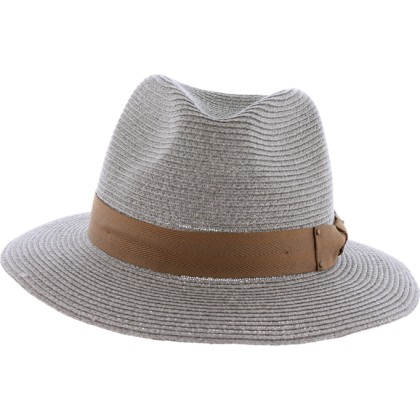 Chapeau grand bord uni en paille papier cousue